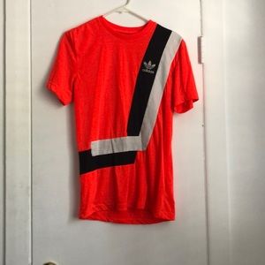 neon orange addias tee shirt